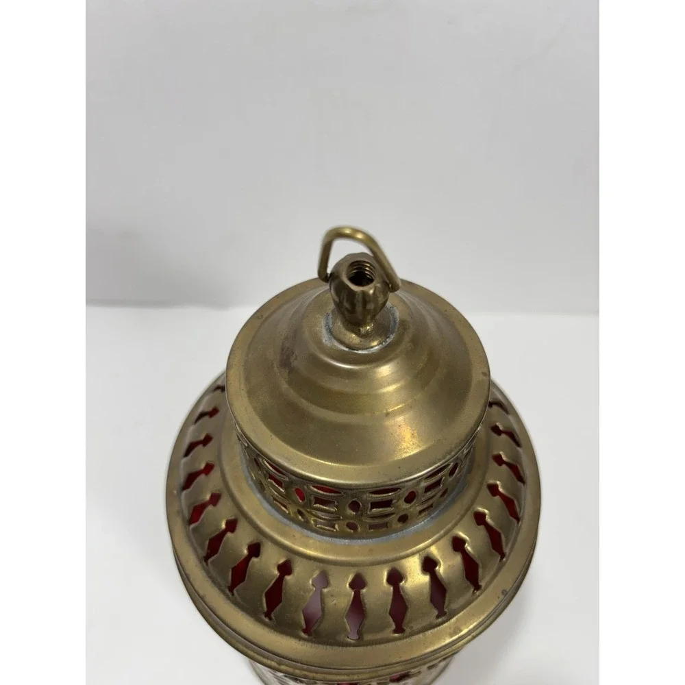 Vintage‎ Brass Moroccan Moorish Hanging Pendant Lamp Incomplete
